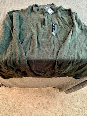 Polo Ralph Lauren Quarter-Zip Polo Gray 6XL NWT